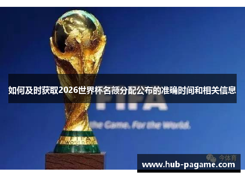 如何及时获取2026世界杯名额分配公布的准确时间和相关信息